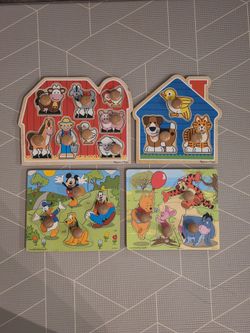 Melissa & Doug Large Peg Puzzle Set