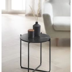 Elegant Faux Marble Side Table