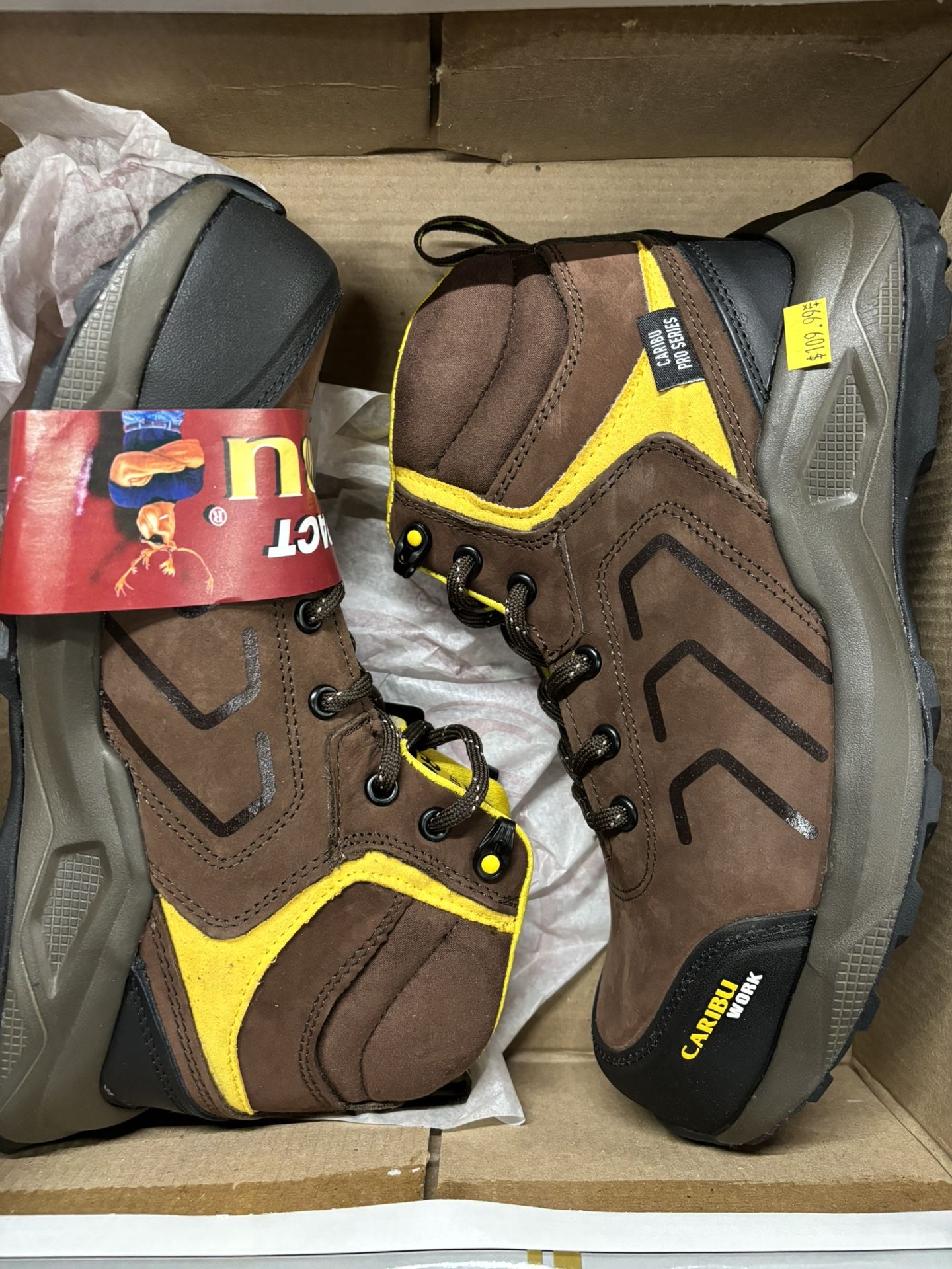 Caribu Steel Toe Work Boots Size 7-11
