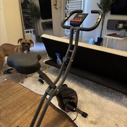Foldable Exercise Bike For Small Apartment Stationary Bike For Home 16 Level Magnetic Resistance 