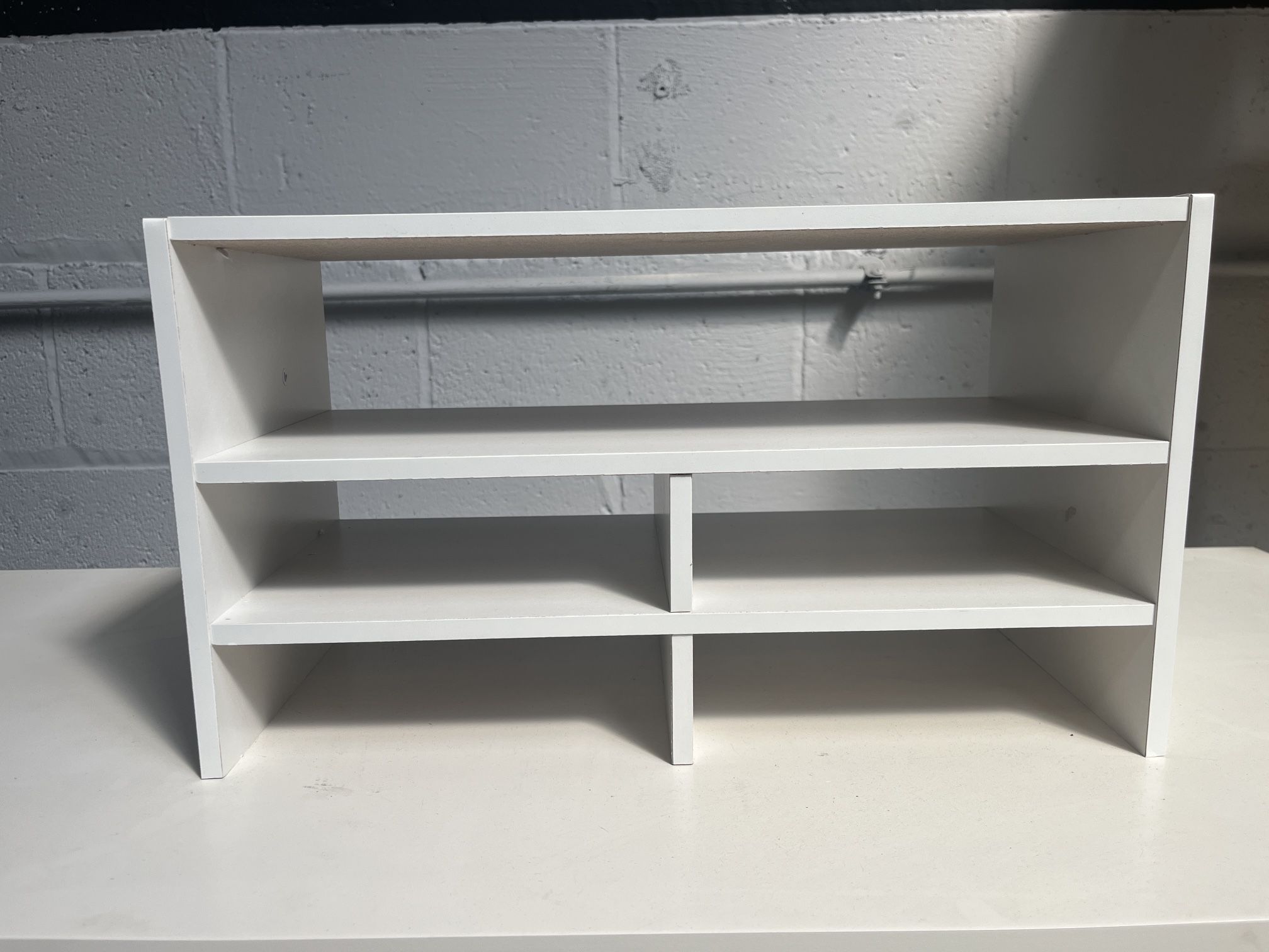 Furinno Hermite Desk Top Organizing Shelf Bookcase, White