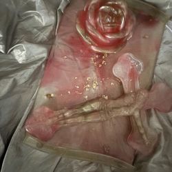 Rose Trinket Box With Tray And Cross