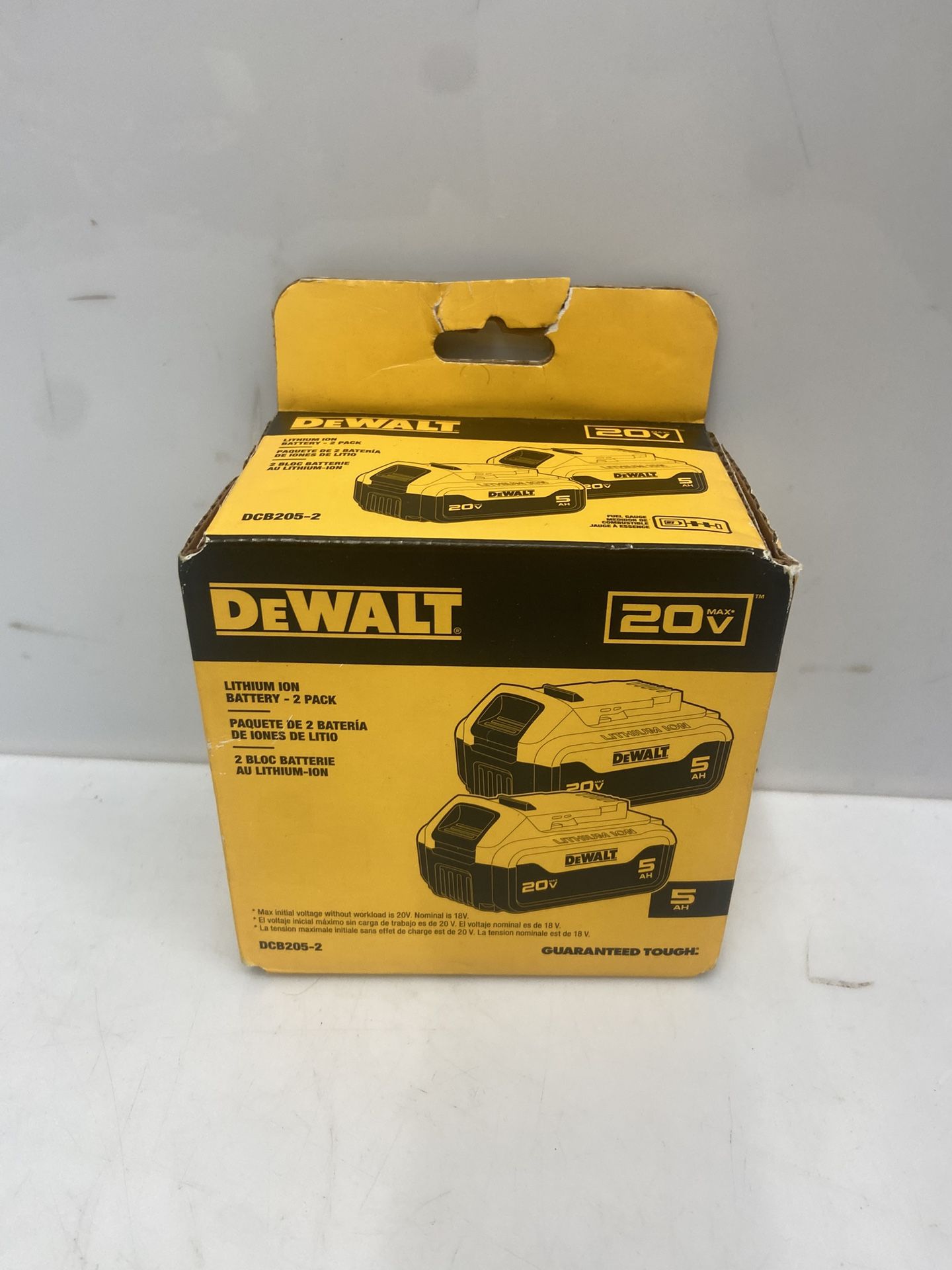 DEWALT 20V 5.0 Ah Battery, 2-Pack