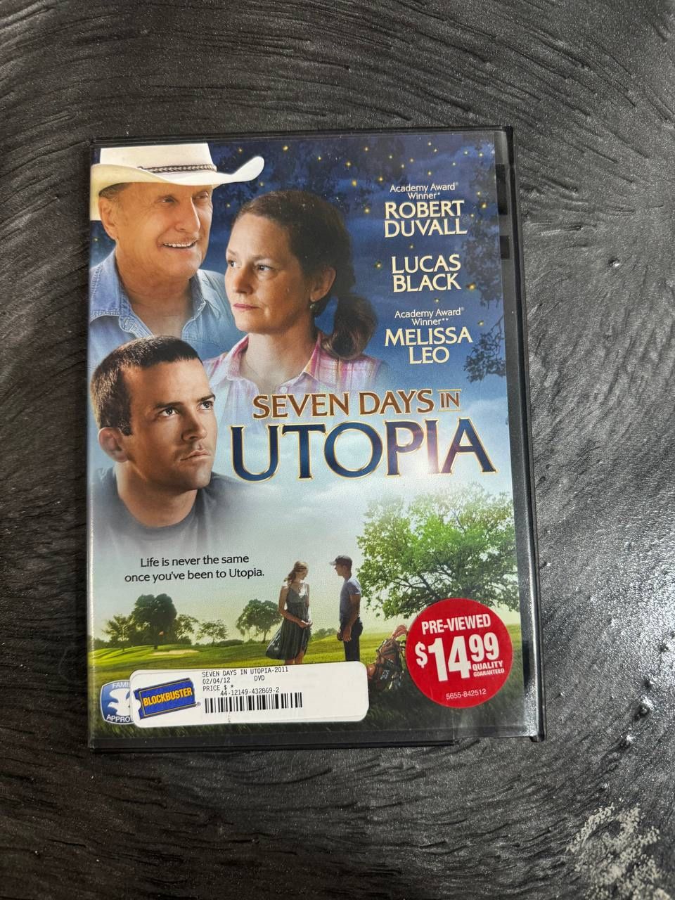 Seven Days in Utopia - DVD - Very Good Robert Duvall Lucas Black ARC Entertainm