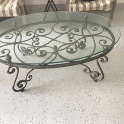 Glass Table Set - 1 Large And 2 Side Tables 