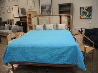 Mitchell Gold + Bob Williams Sedona King Bed - Natural Light Oak With Woven Cane | Headboard