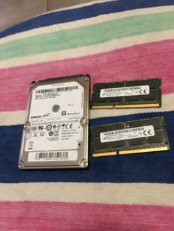 16 GB memory ram and 500 GB hardrive for MacBook Pro