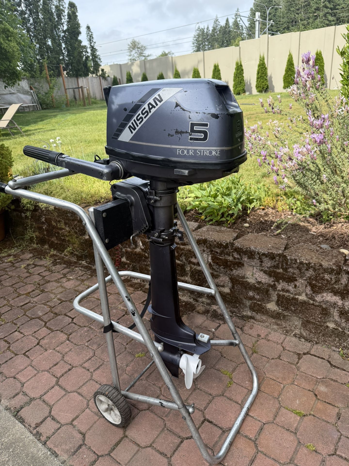 5HP Nissan Tohatsu Outboard Motor 4stroke Long 21’ Shaft