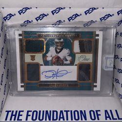 2020 Panini One Jalen Hurts Rookie Quad Patch On Card Auto /25 