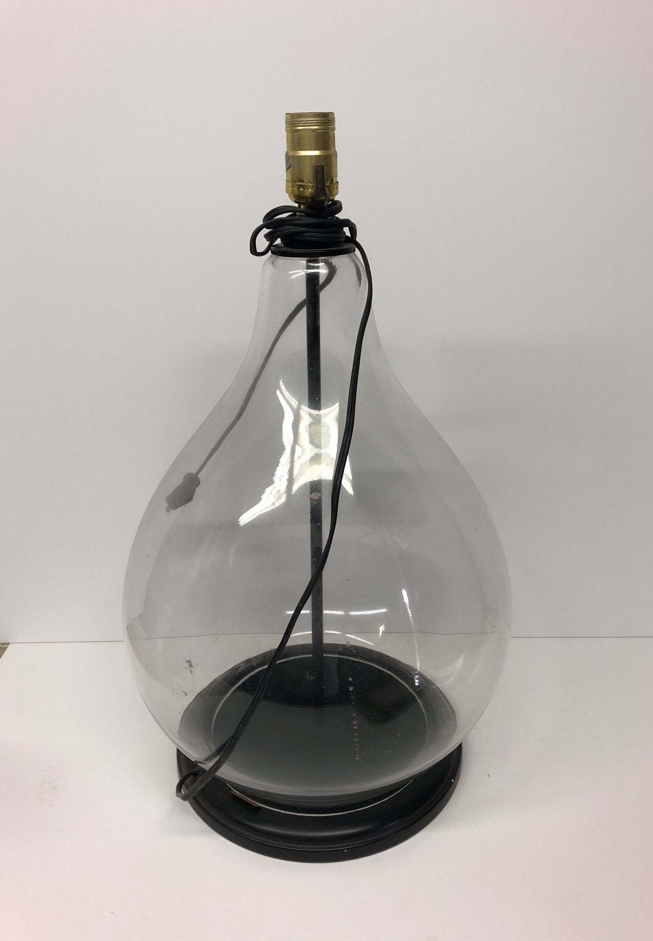Vintage glass dome simple lamp 21”
