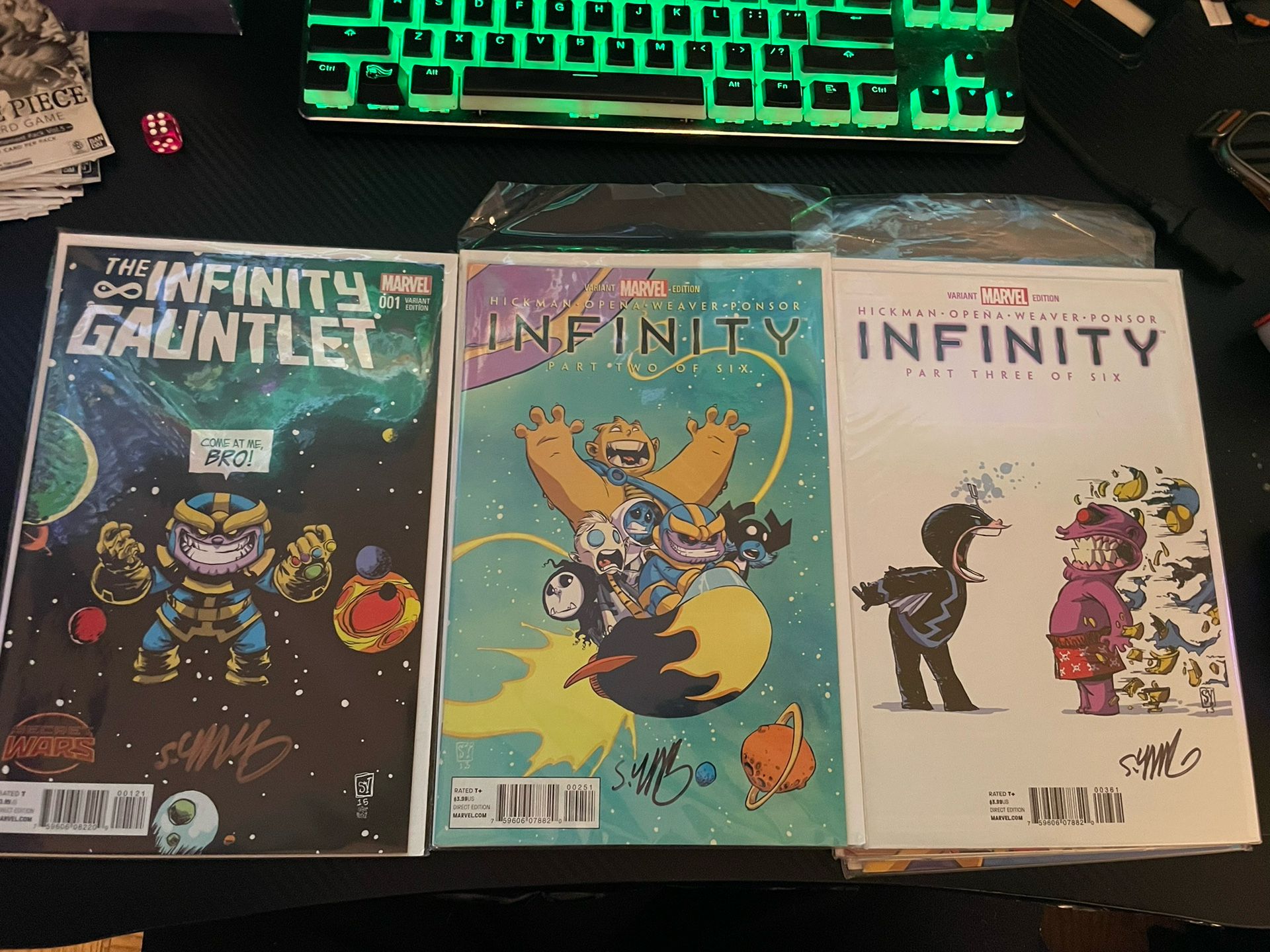 Skottie Young Signed Infinity Gauntlet 1-6