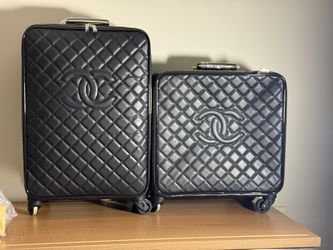 Set Of Black Chanel Luggage Set