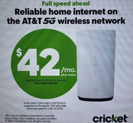 Get unlimited internet for $42/mo only at Cricket🔥