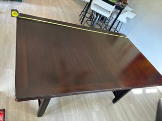 Solid wood dining table with bench
