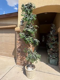 Artificial over 9ft height tree heavy real wood core,  sell as is, you need replace pot, West 79912