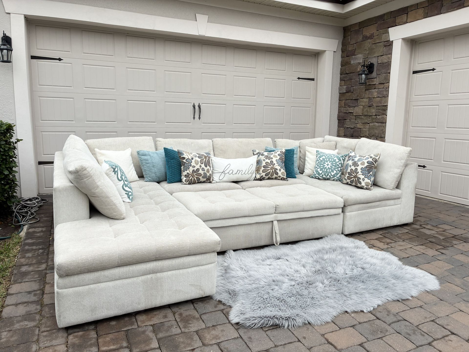 Large Sectional Couch/ Sofa Trundle Bed