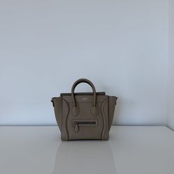 Celine Luggage Micro Bag Dune Drummed Calfskin | Authentic | Dust Bag Included