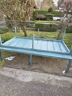  Metal Heavy Duty I Have Two (2) Metal Table, Stage ? Very Solid Heavy Duty X 2, 89" X 52" X 19" Your Imagination Can Be Used For Anything 