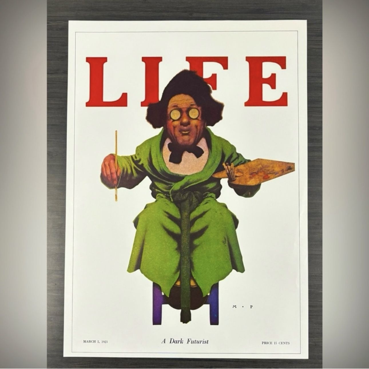 LIFE Original Vintage Print Poster Maxfield Parrish Fine Art Deco Nouveau Artist Antique Collectible Neo Classical A Dark Futurist Allegory
