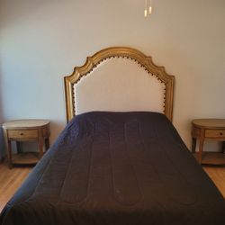 Complete Queen Bed Set: Elegant Frame, Mattress Included