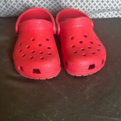 Kid Size 8 Red Crocs