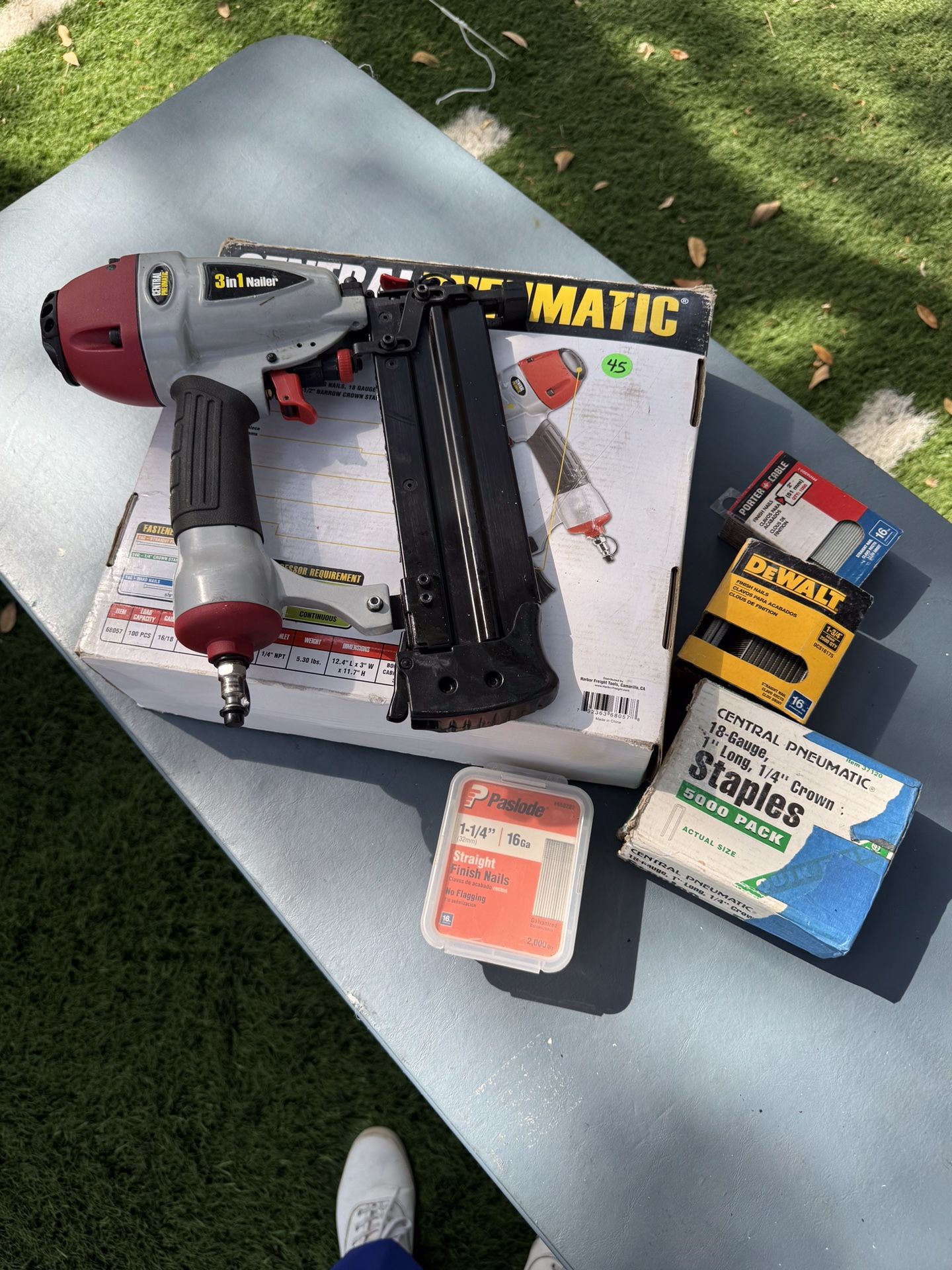 Central Pneumatic 3 In 1 Nailer/Stapler #68057
