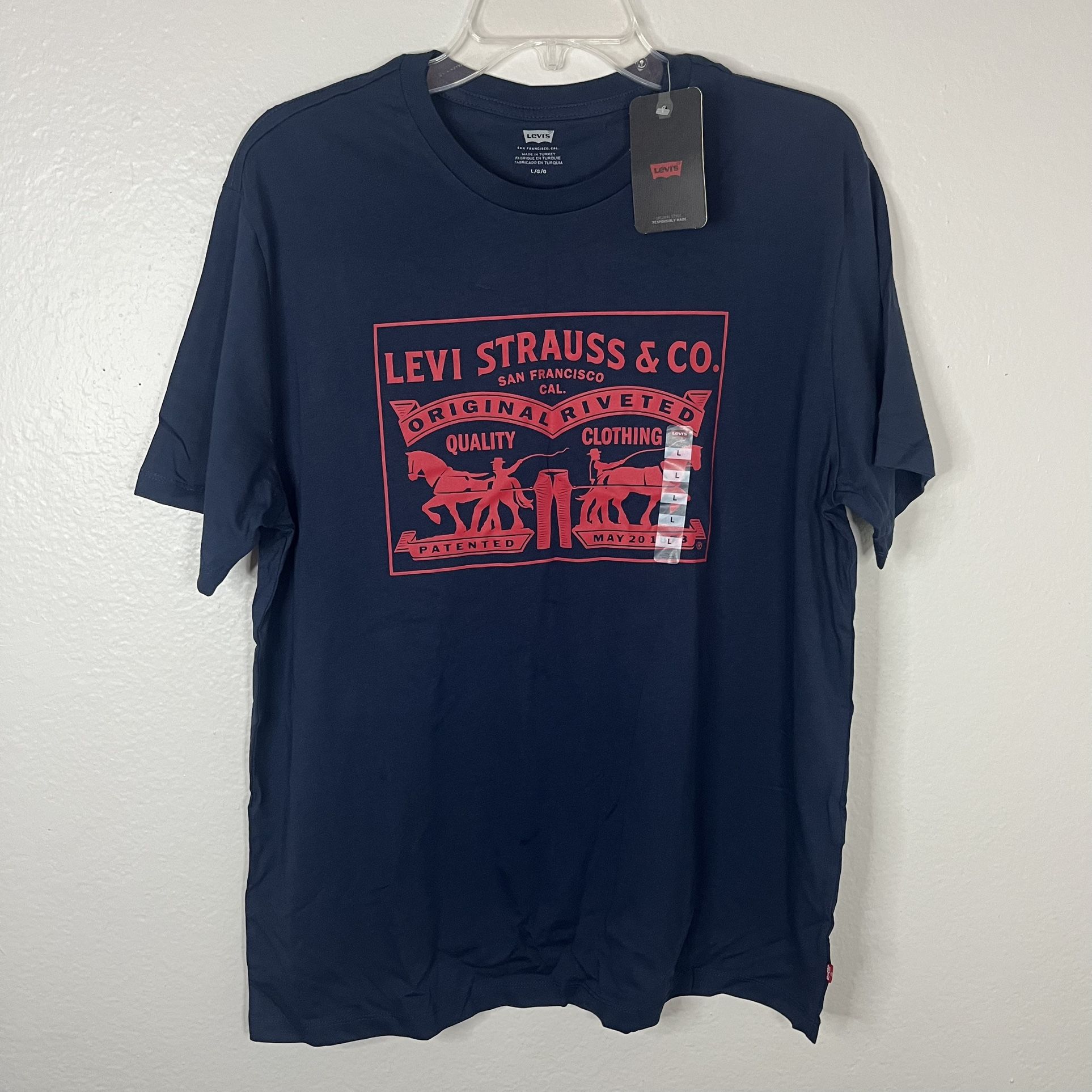 NWT Levi’s Navy Blue Logo T Shirt - Sz L