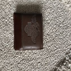 New Brown Leather Wallet w/Harley-Davidson Logo