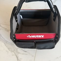 Husky 10 in. 15 Pocket Open Top Tool Bag (Firm Price)