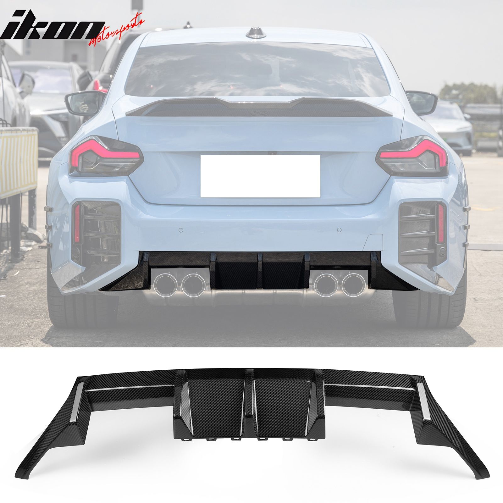 Fits 2023-2024 BMW G87 M2 Rear Bumper Diffuser Performance Style Dry Carbon Fiber