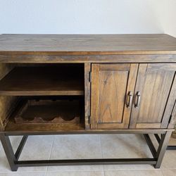 Rustic Bar Cabinet / Wine Storage Console
