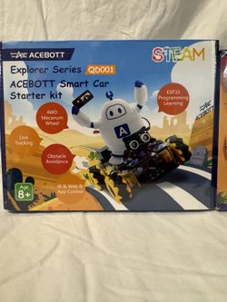 ACEBOTT QD001 Smart Car + QD007 Robot Arm Expansion Bundle