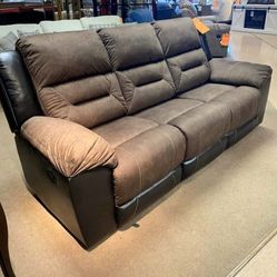 Earhart Chestnut Reclining Sofa