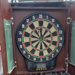 Dartboard Wood Cabinet Set 
