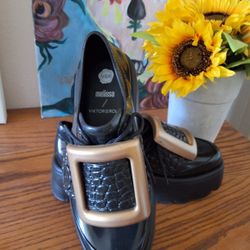 Melissa + Viktor & Rolf  Black Creeper Oxfords. Sz 9. 