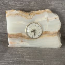 LANSHIRE LACE AGATE Vintage Clock