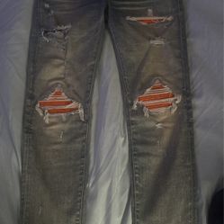 Amiri Mx1 Cracked Paint Jeans