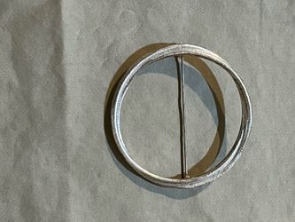 Silver Tone Circle Brooch