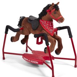 Radio Flyer Chestnut Plush Interactive Riding Horse Kids Ride On Toy, Toddler Ride On Toy For Ages 2-6 Years