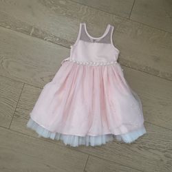 3T Easter girl toddler pink w/ pearls dress