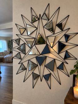 Large Modern Geometric Wall Mirror