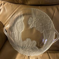Beautiful Etched Serving Platter