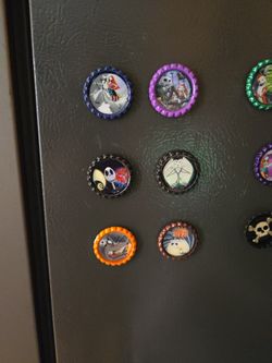 Nightmare Before Christmas Bottlecap Magnets