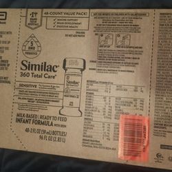 Similac 360 Total Care Sensitive Infant Formula Pack 48 2-fl-oz Bottles *08/26*