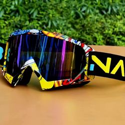 1 Unisex OTG for ski Goggles with Wide Frame & Strap | Anti-Fog Windproof Snowboard Glasses, Compatible with Prescription Eyewear for Skiing, Cycling,