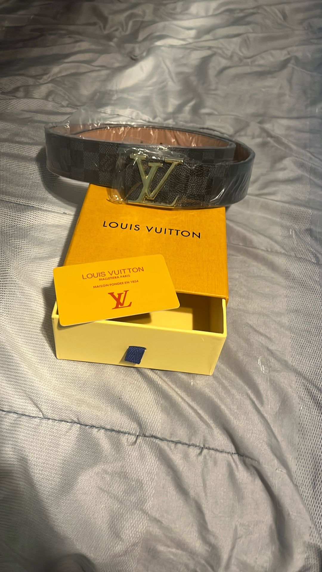 Lv Belts black checkered