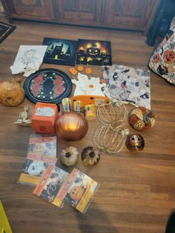 Large Halloween and Fall Decoration Bundle Lot