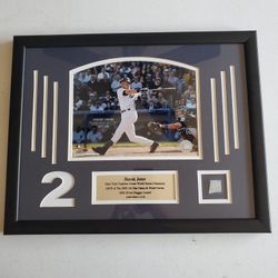 Derek Jeter New York Yankees Piece Of Batting Glove Framed Baseball MLB