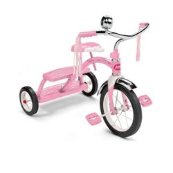 BRAND NEW,Radio Flyer, Classic Red Dual Deck Tricycle, 12" Front Wheel, Pink
