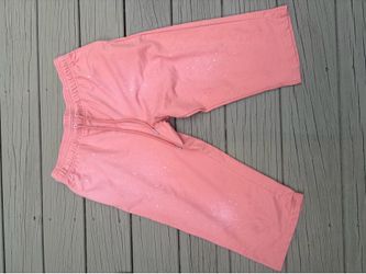 Pink Cropped Sweatpants with Drawstring